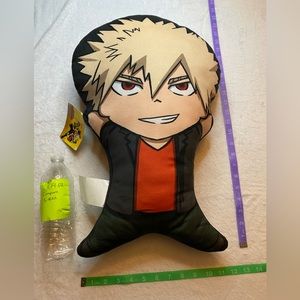 My Hero Academia Bakugo Pal-O Character Shaped Throw Pillow Anime Crunchroll NWT